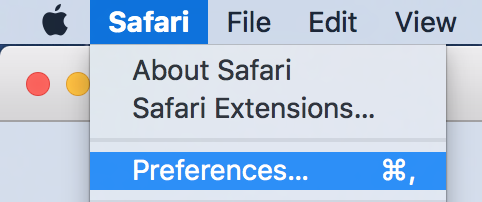 Setting Safari preferences